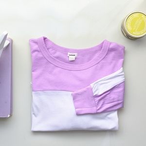 Garage Cropped Colorblock Long Sleeve Tee
